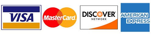 We accept credit cards and debit cards - Visa - Mastercard - Amex - American Express - Discover